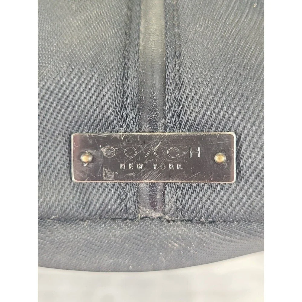 Coach New York Mercer 5117 Black Twill & Leather Trim Padded Laptop Bag Tote